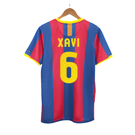 Retro Barcelona Hemma Fotbollströja XAVI #6 2010/11