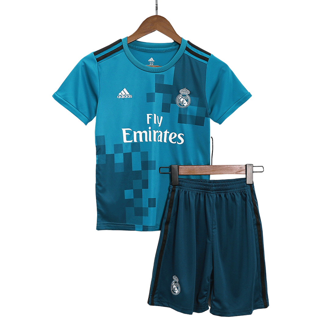 Real Madrid Tredjeställ Fotbollströja 2017/18 Fotbollssats Barn