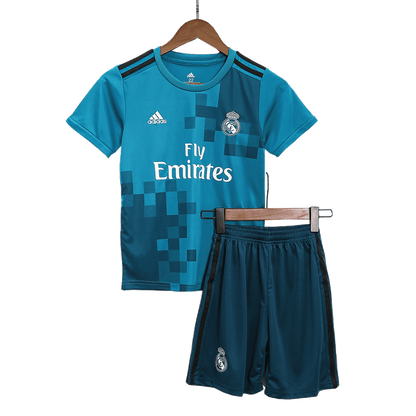 Real Madrid Tredjeställ Fotbollströja 2017/18 Fotbollssats Barn
