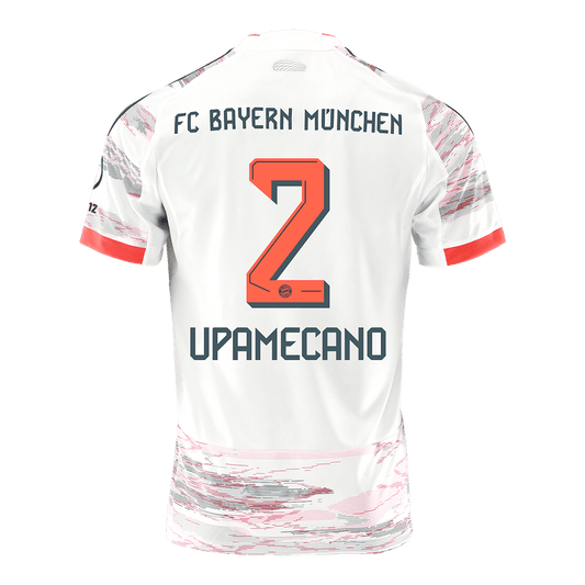 Bayern Munich Tröja UPAMECANO #2 2025/26 Borta Vit
