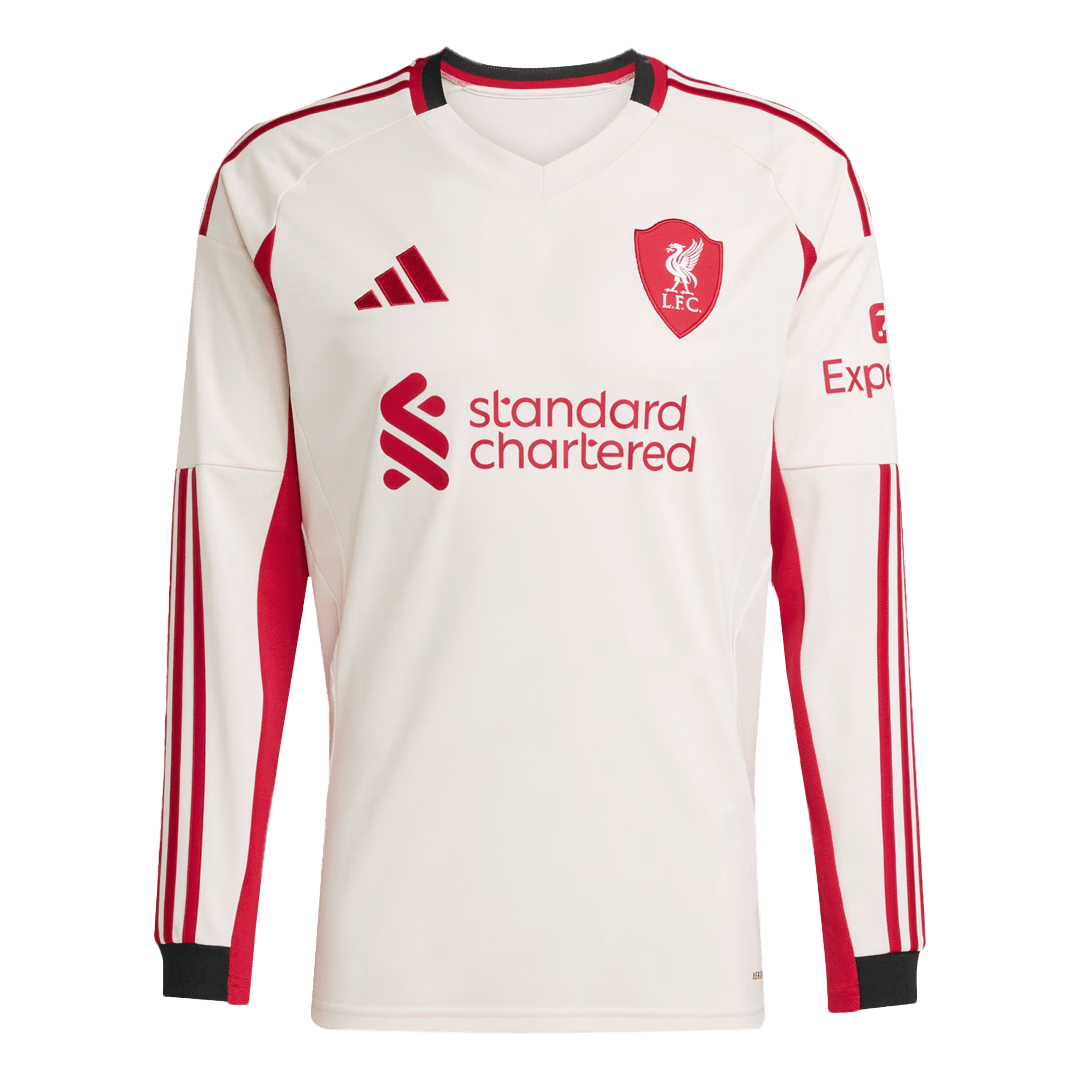 Liverpool Bortatröja 2025/26 Långärmad Vit