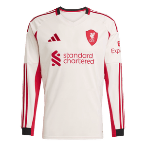 Liverpool Bortatröja 2025/26 Långärmad Vit