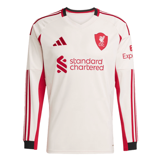 Liverpool Bortatröja 2025/26 Långärmad Vit