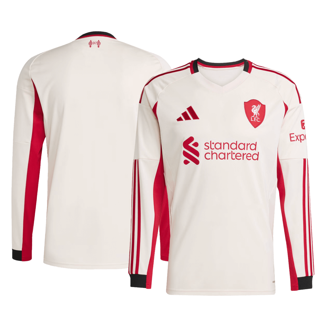 Liverpool Bortatröja 2025/26 Långärmad Vit