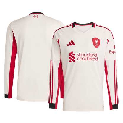 Liverpool Bortatröja 2025/26 Långärmad Vit