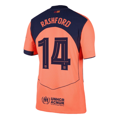 Barcelona Tröja RASHFORD #14 2025/26 Tredje Autentisk Orange - UCL