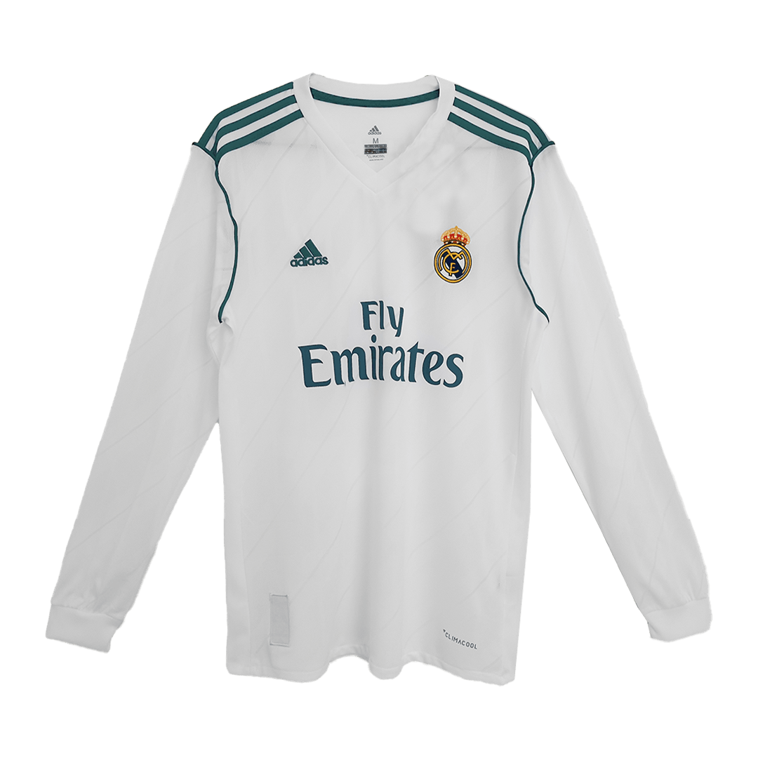 Retro Real Madrid Hemma Fotbollströja SERGIO RAMOS #4 2017/18 långärmad