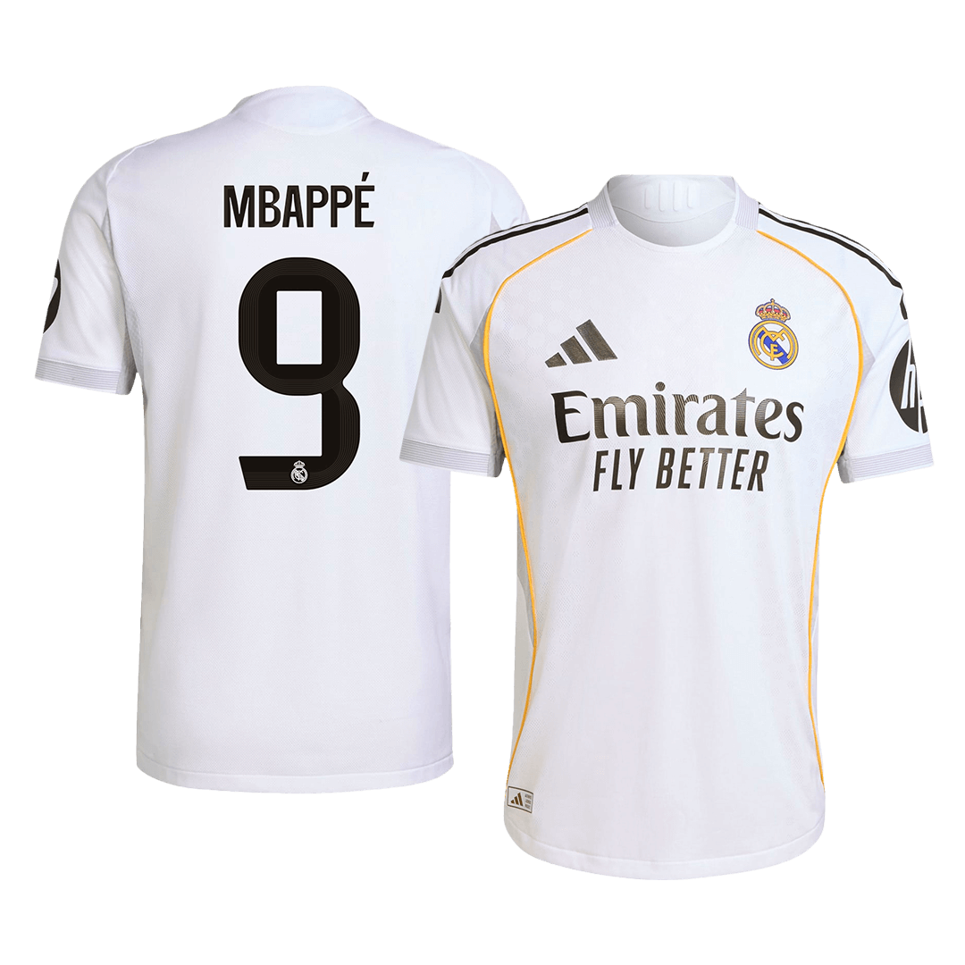 MBAPPÉ #9 Real Madrid Hemma Fotbollströjor 2025/26 Autentisk