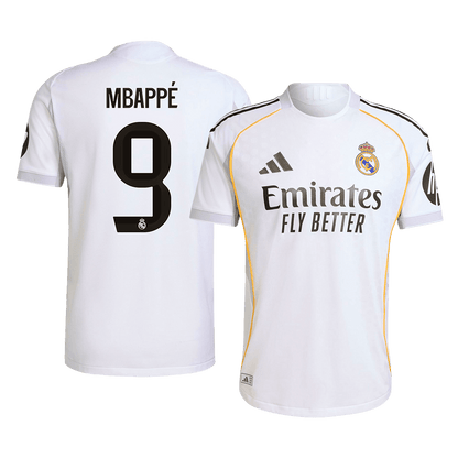 MBAPPÉ #9 Real Madrid Hemma Fotbollströjor 2025/26 Autentisk