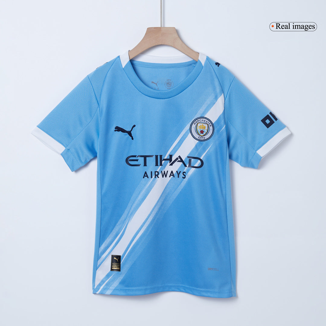 Manchester City Tröja 2025/26 Hemmaställ Blå Barn