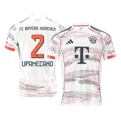 Bayern Munich Tröja UPAMECANO #2 2025/26 Borta Vit