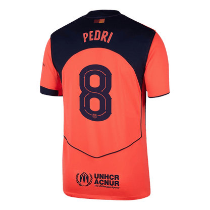 Barcelona Tröja PEDRI #8 2025/26 Tredje Orange - UCL
