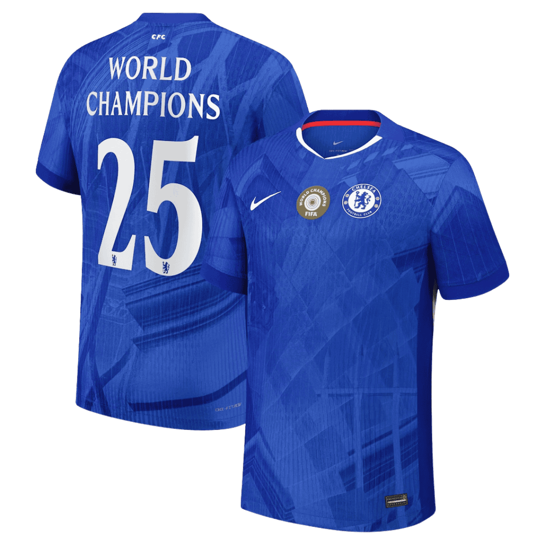 WORLD CHAMPIONS #25 Chelsea Tröja 2025/26 Hemma - with chest badge