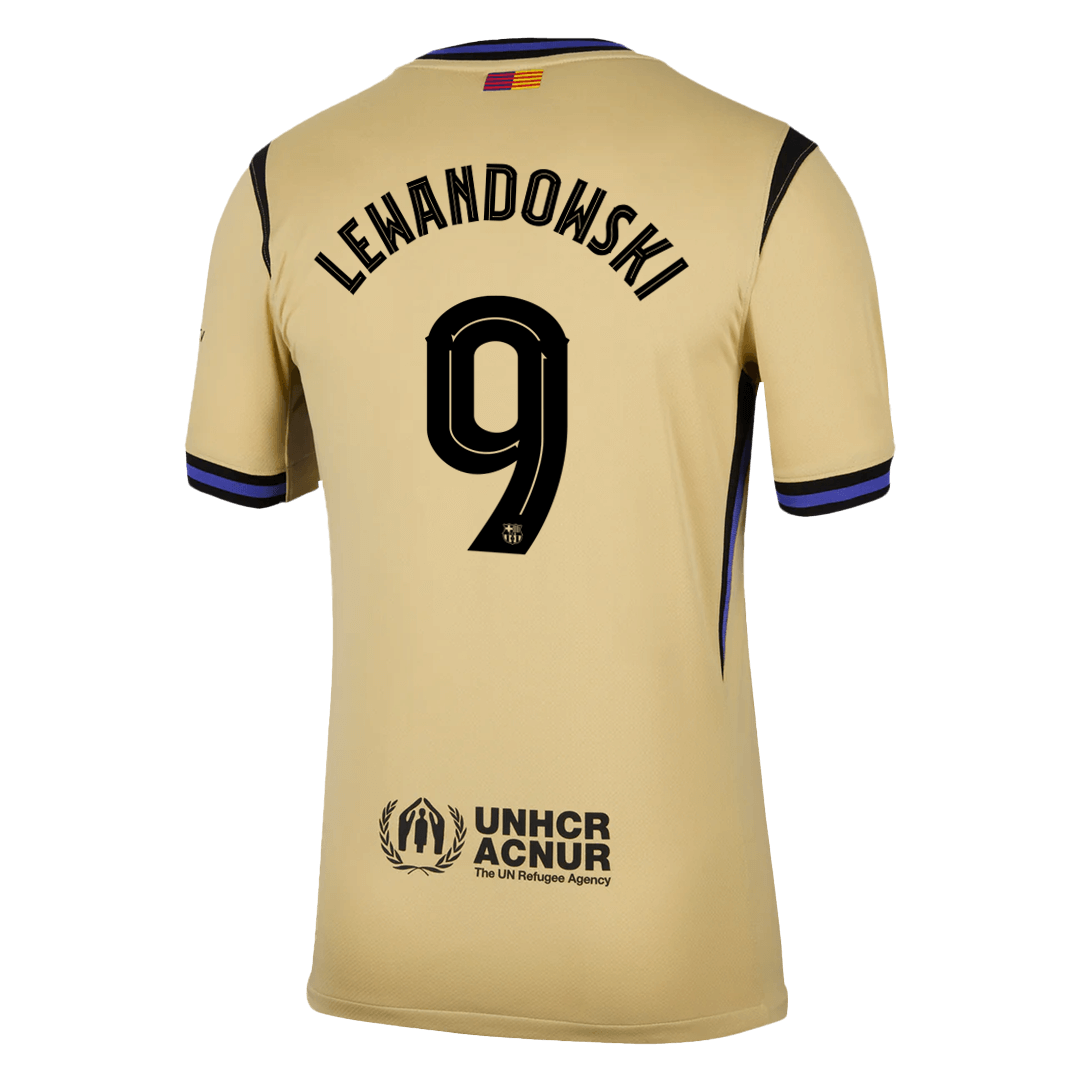 Barcelona Tröja LEWANDOWSKI #9 2025/26 Borta Gul - UCL