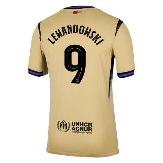 Barcelona Tröja LEWANDOWSKI #9 2025/26 Borta Gul - UCL
