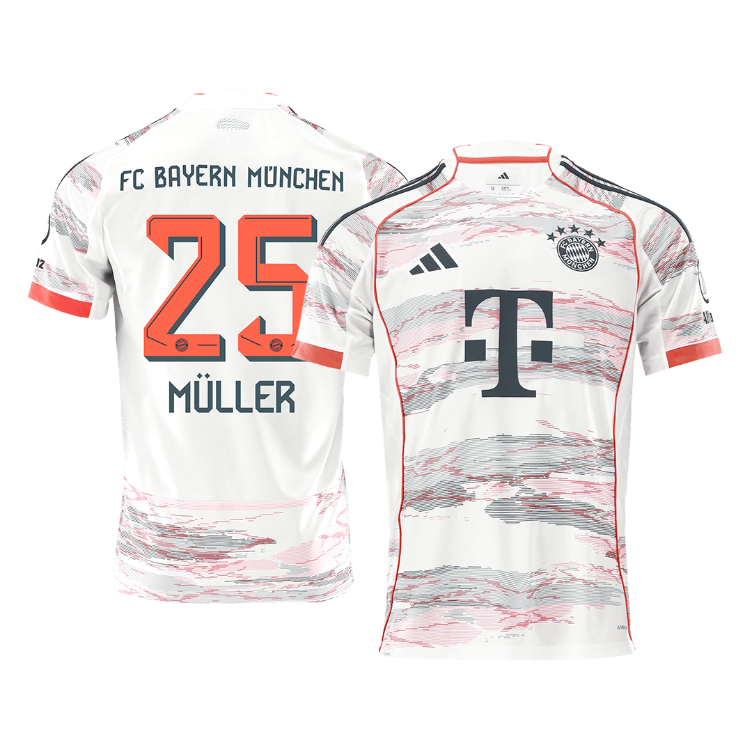 MÜLLER #25 Bayern Munich Borta Tröja 2025/26