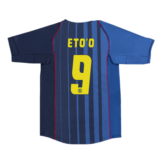 Retro Barcelona Borta Fotbollströja ETO'O #9 2004/05