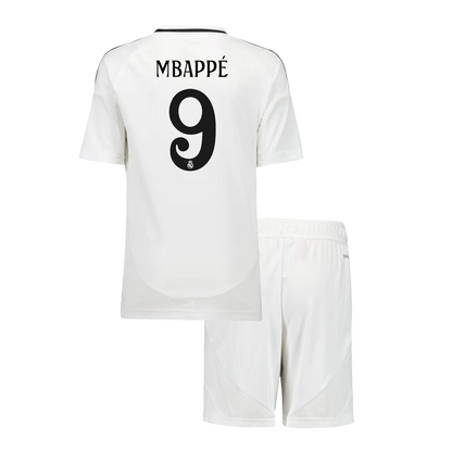 Real Madrid Hemma Fotbollströja MBAPPÉ #9 2024/25 Fotbollssats Barn Premium