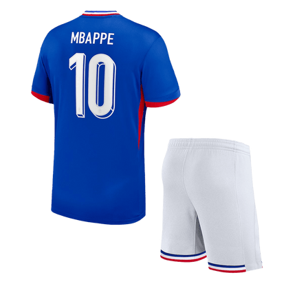 MBAPPÉ #10 Frankrike Hemma fotbollströjor 2024 Fotbollssats Barn