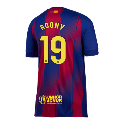 Barcelona Tröja ROONY #19 2025/26 Hemma Röd/Blå