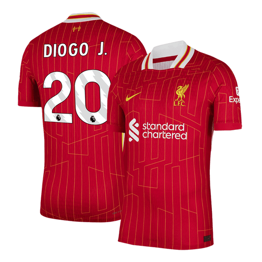 DIOGO J. #20 Liverpool Tröja 2024/25 Hemma Autentisk röd stora storlekar