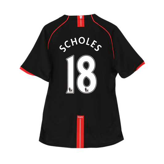 Retro Manchester United Borta Fotbollströja SCHOLES #18 2007/08