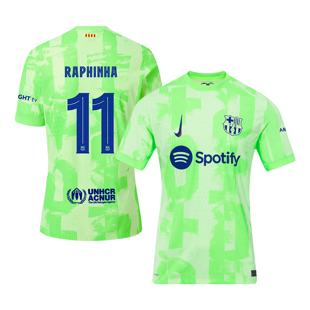 Barcelona Tredjeställ Fotbollströja RAPHINHA #11 2024/25 Autentisk - UCL