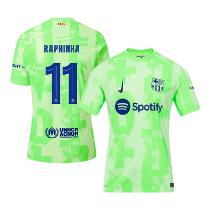 Barcelona Tredjeställ Fotbollströja RAPHINHA #11 2024/25 Autentisk - UCL