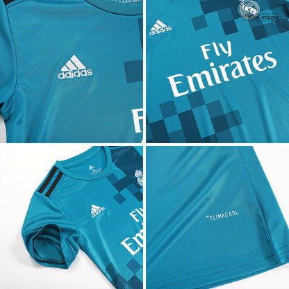 Real Madrid Tredjeställ Fotbollströja 2017/18 Fotbollssats Barn