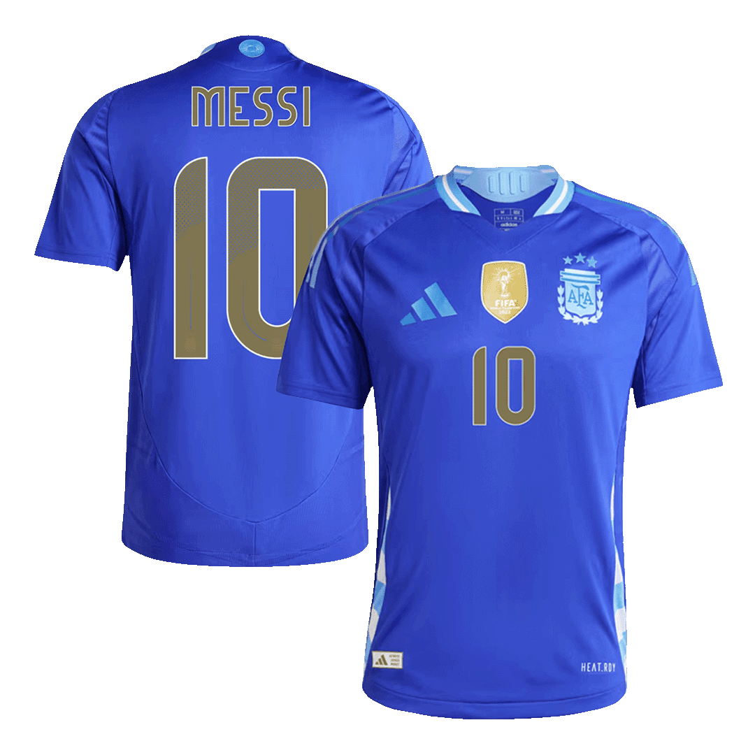 MESSI #10 Argentina Borta Fotbollströjor 2024 Autentisk