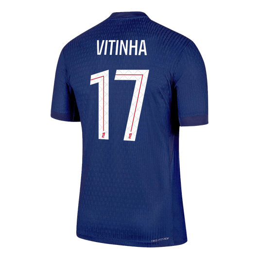 PSG Tröja VITINHA #17 2025/26 Hemma Autentisk Mörkblå