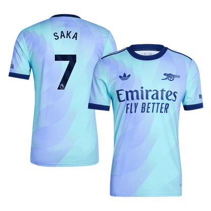 Arsenal Tredjeställ Fotbollströja SAKA #7 2024/25 Autentisk