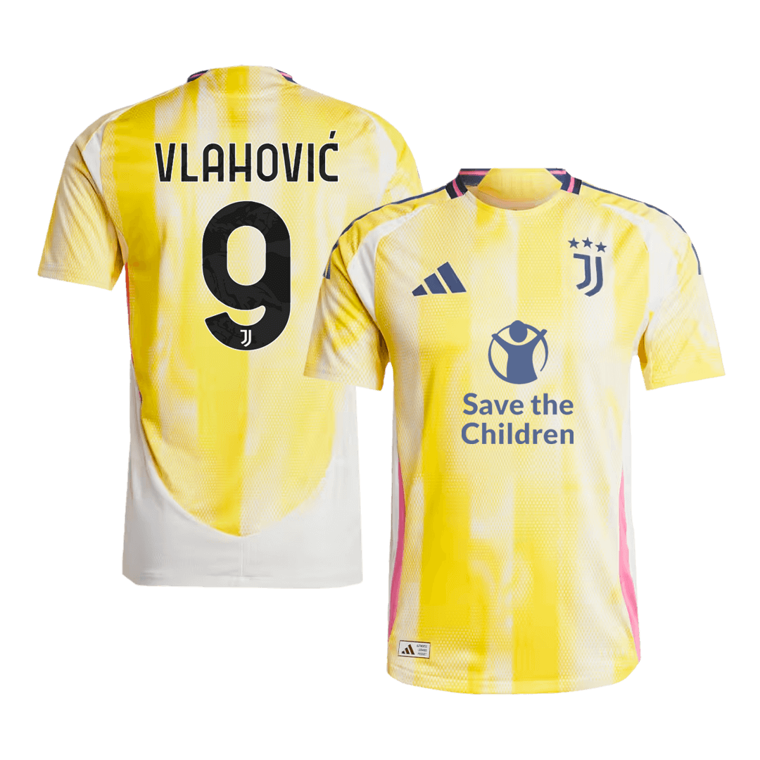 Juventus Borta Fotbollströja VLAHOVIĆ #9 2024/25 Autentisk