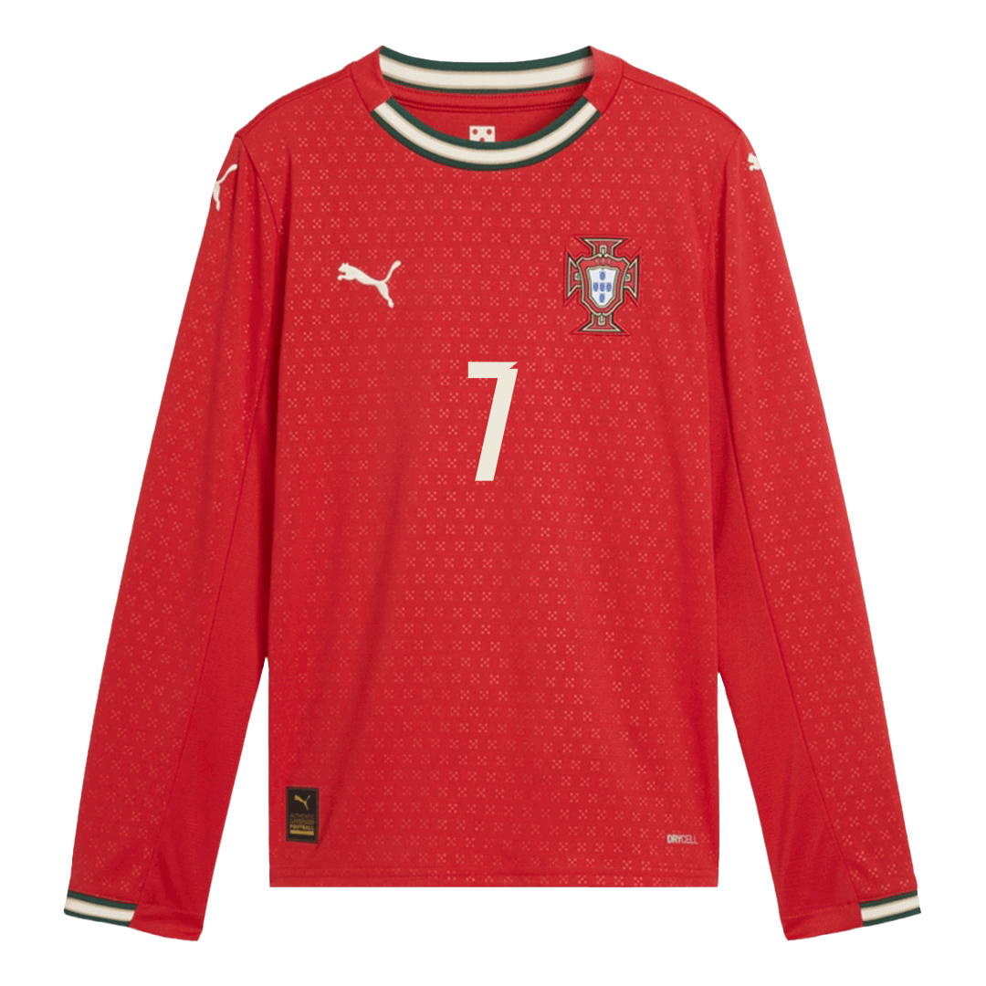 Portugal Hemma RONALDO #7 2025 långärmad