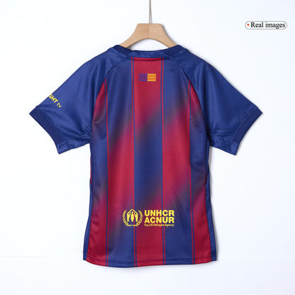 Barcelona Tröja 2025/26 Hemmaställ Röd/Blå Barn stora storlekar