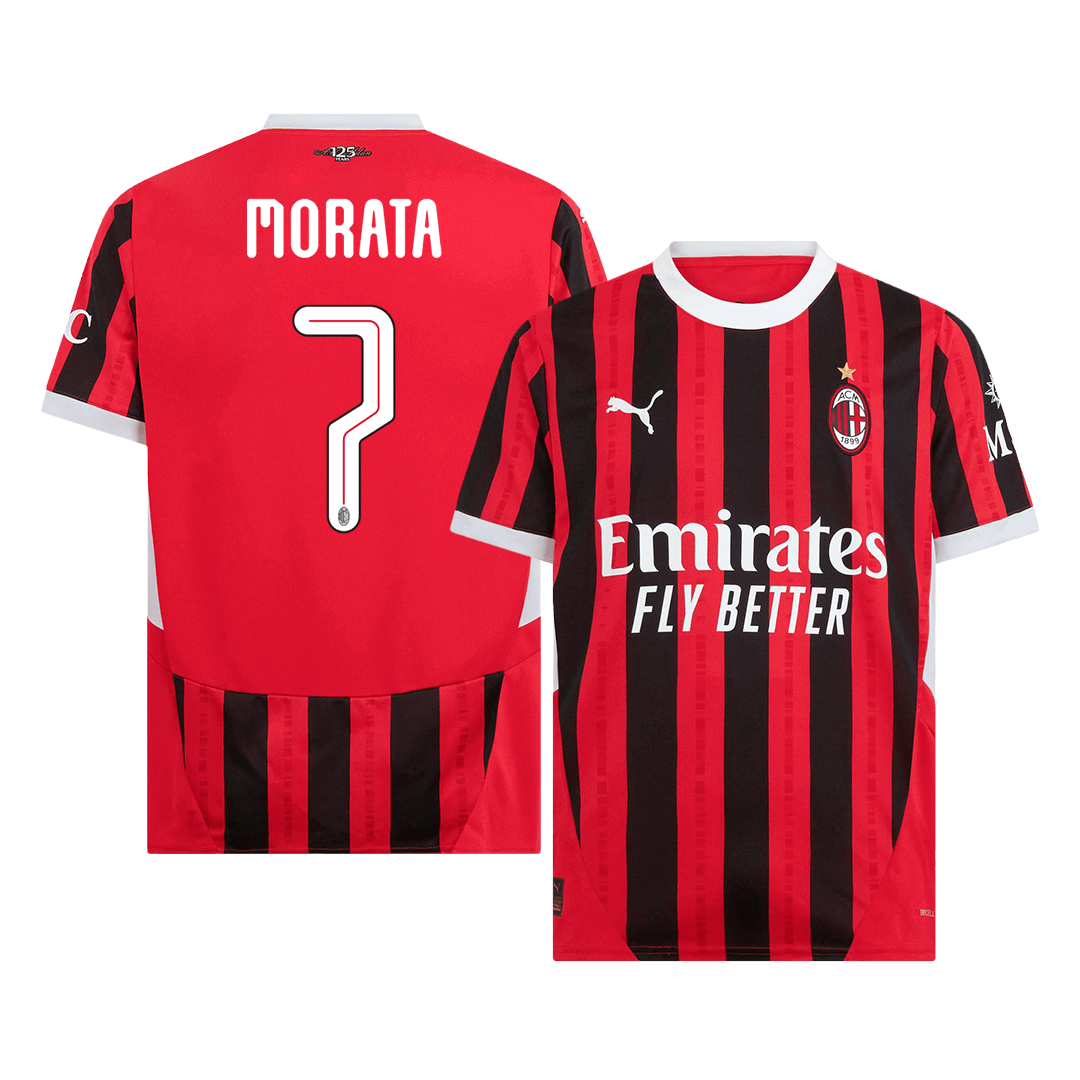 AC Milan Hemma Fotbollströja MORATA #7 2024/25 - UCL