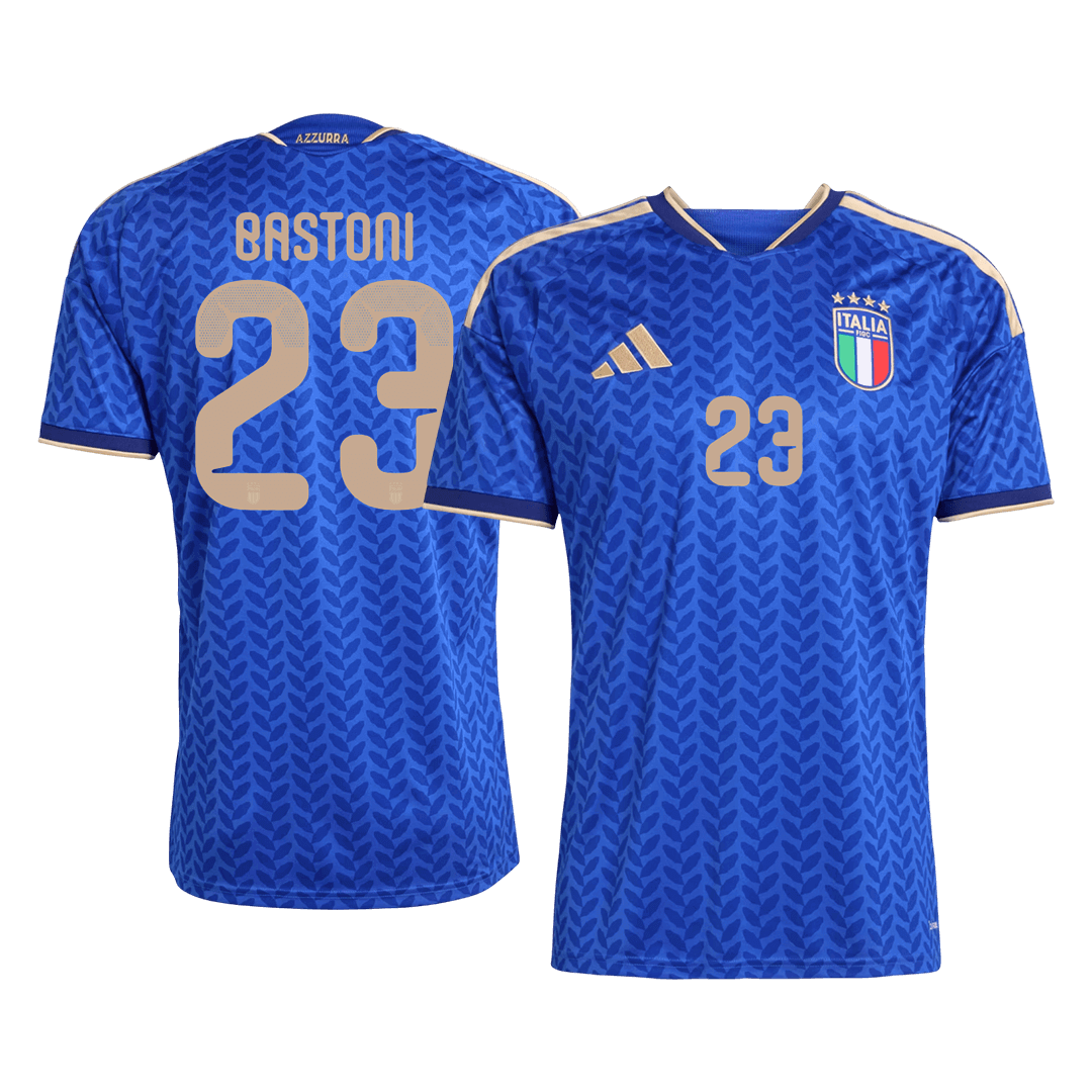Italien Tröja BASTONI #23 2026 Hemma Blå - World Cup 2026