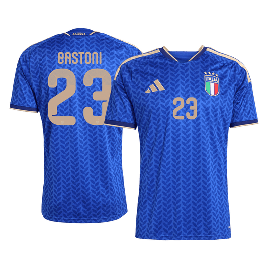 Italien Tröja BASTONI #23 2026 Hemma Blå - World Cup 2026
