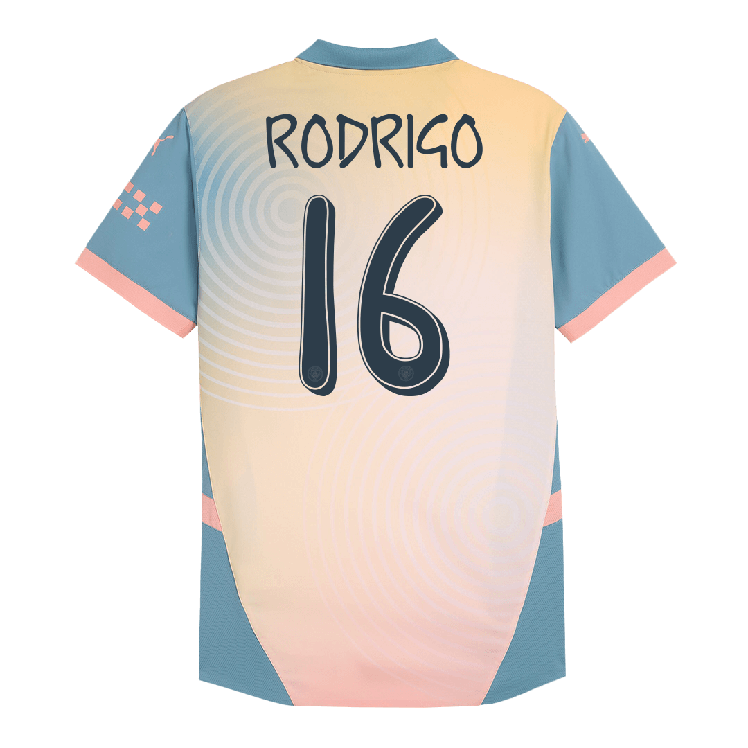 Manchester City Fjärde borta Fotbollströja RODRIGO #16 2024/25 Autentisk - Definitely City