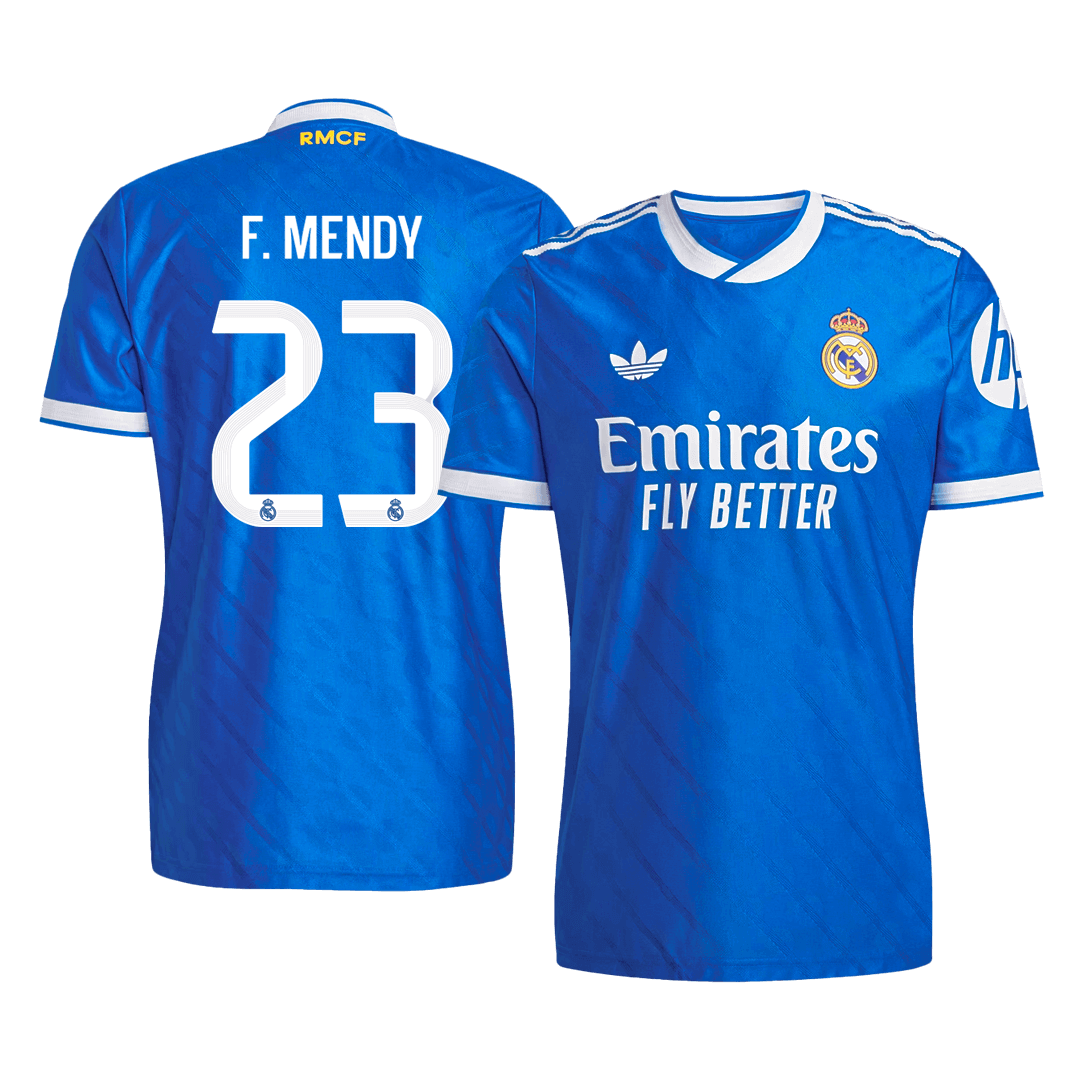 Real Madrid Tröja F. MENDY #23 2025/26 Tredje Autentisk Blå