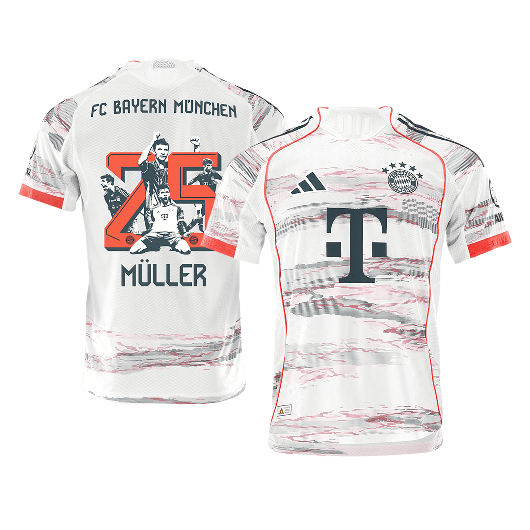 MÜLLER Special #25 Bayern Munich Borta Tröja 2025/26 Autentisk