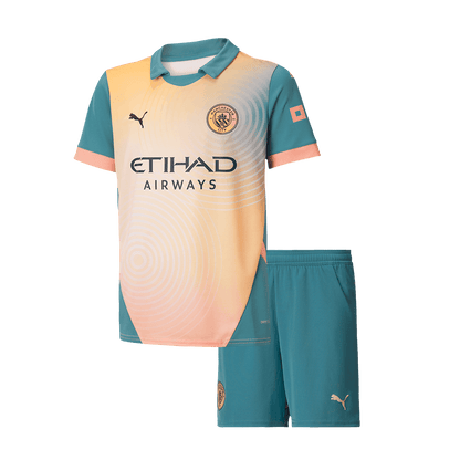 Manchester City Fjärde borta Fotbollströja 2024/25 Fotbollssats Barn - Definitely City