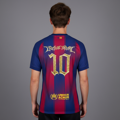Barcelona Tröja LAMINE YAMAL #10 2025/26 Kopa Trophy Edition Hemma Autentisk Röd & Blå