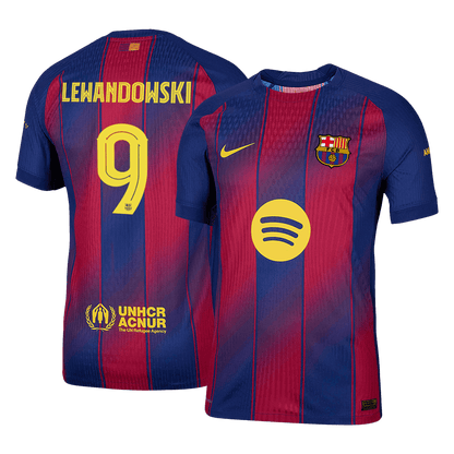 LEWANDOWSKI #9 Barcelona Tröja 2025/26 Hemma Autentisk - UCL