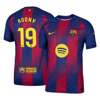Barcelona Tröja ROONY #19 2025/26 Hemma Röd/Blå