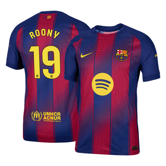 Barcelona Tröja ROONY #19 2025/26 Hemma Röd/Blå
