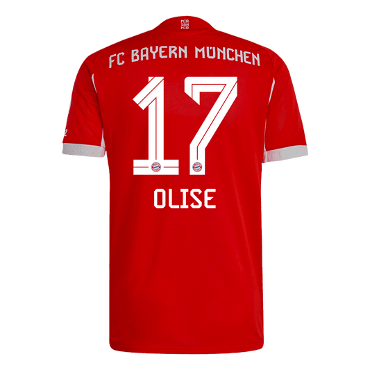 Bayern Munich Tröja OLISE #17 2025/26 Hemma Autentisk Röd
