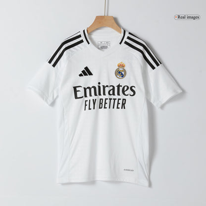 Real Madrid Hemma Fotbollströja BELLINGHAM #5 2024/25 Fotbollssats Barn Premium