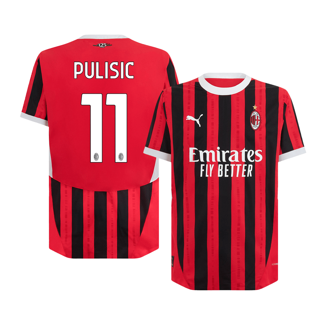 AC Milan Hemma Fotbollströja PULISIC #11 2024/25 Autentisk
