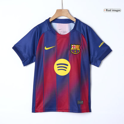 Barcelona Tröja 2025/26 Hemmaställ Röd/Blå Barn stora storlekar